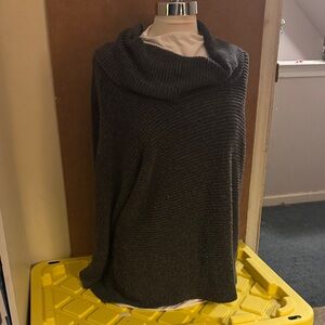 Lane Bryant Charcoal Knit Poncho